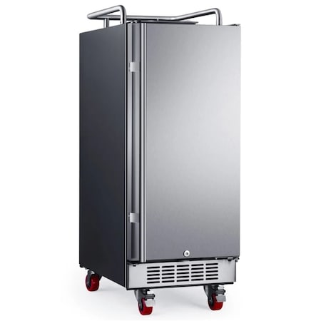 Edgestar 15 Inch Wide Kegerator Conversion Refrigerator with Forced Air Refrigeration BR1500SS
